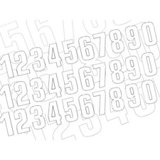 Versandkostenfrei Rennnummern Weiß-Pack Mit 3 Stück Blackbird PVC 5047/10/0