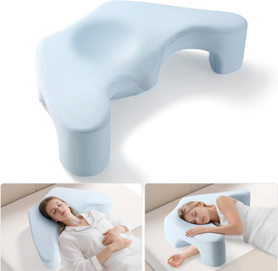 Side Sleeper Pillow for Shoulder Pain Relief, Memory Foam Pillow with Arm Hole &