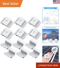 12 Pack Aluminum Solar Panel Mid Clamps for Secure Mounting  Easy Install