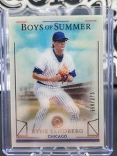 2024 Panini Boys of Summer Ryne Sandberg #83 Chicago Cubs HOF /275 SP Thick Card