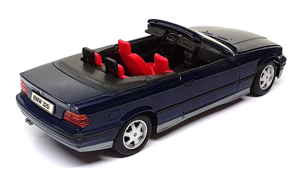 Maisto 1/18 Scale Diecast 26725E - 1993 BMW 325i Convertible - Dk. Blue - Image 2 of 4