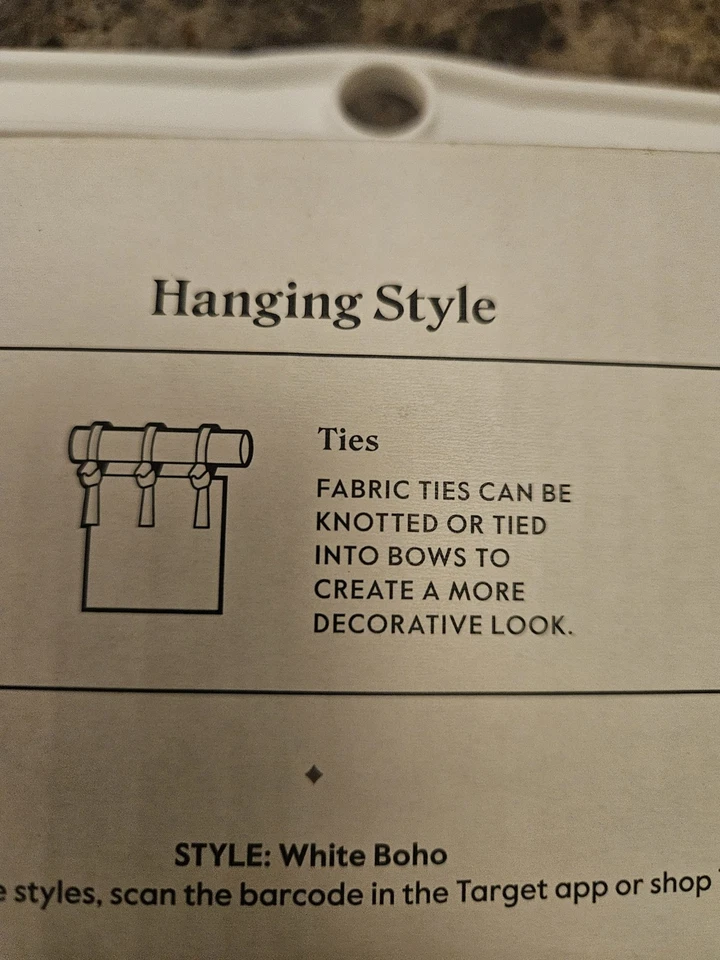 Panel de cortina de filtro de luz umbral blanco Farrah un panel 54" x 84" objetivo Foto 3 de 4