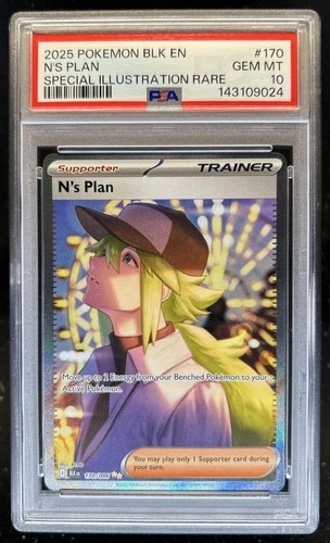 2025 Pokemon Black Bolt N's Plan Special Illustration Rare #170/086 PSA 10