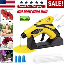 Rechargeable Cordless Mini Fast Preheating Hot Glue Gun Kit with 30 Glue Sticks 0.64 per gallon