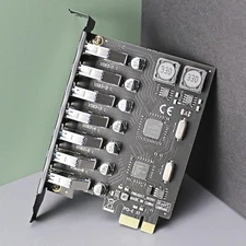 Expansion Card 7 Port USB3.0 PCIE Desktop Computer Expansion Card Adapter PCIe