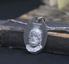 Serapis Bronze/Silber Anhänger, Ägyptische Osiris Sonnengott Halskette, Sarap...