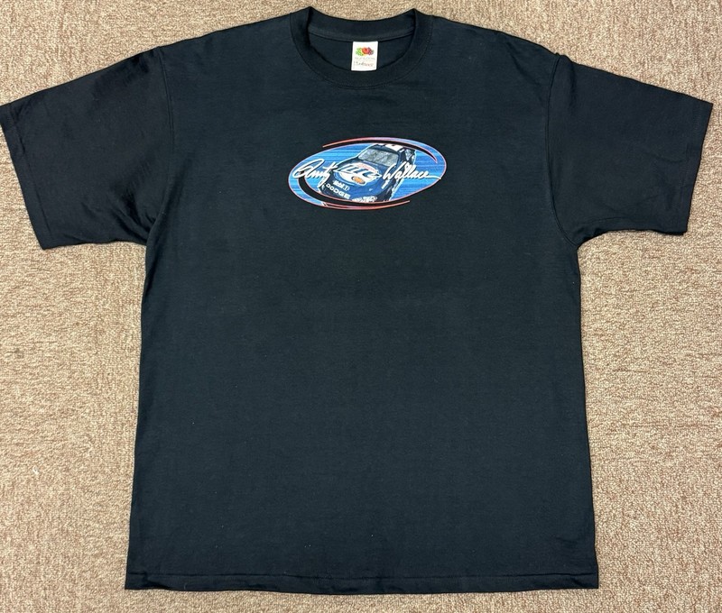Rusty Wallace Miller Lite Vtg T-Shirt Mens XL Black NASCAR Double Sided 90s NEW