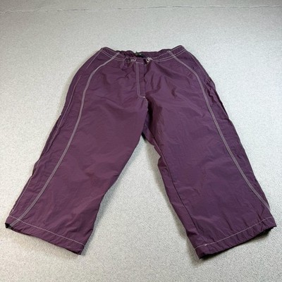 Basic Pleasure Mode Pant Women 10 Purple Windbreaker Wide Leg Crop Streetwea Y2K