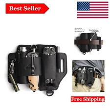 Leather EDC Belt Organizer for Multitools & Accessories