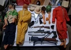 Vintage Action Figure Parts Lot GIJOE Joe Namith Guns Hats And Mor
