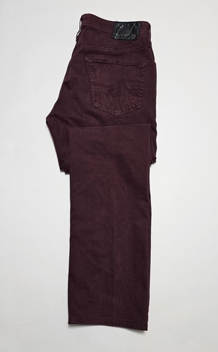 Adriano Goldschmied Men's 33x32 The Everett Slim Straight Pants Maroon - Picture 14 of 19