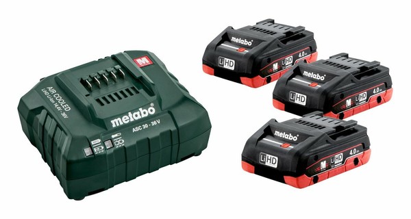 Metabo Basis-Set Akkuset 18 V 3 X 4 Ah Asc 55 Lihd - 685132000-image