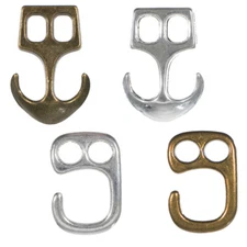 Two Hole Metal Clasps - Hook or Anchor - Perfect for Paracord Bracelets