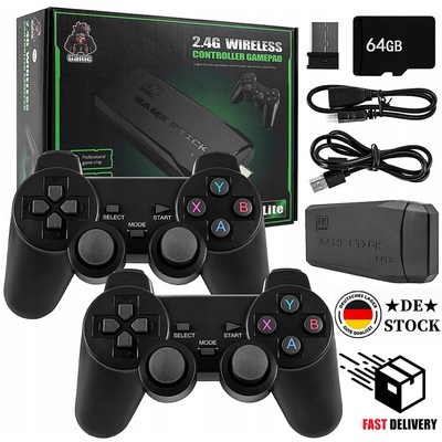 20000+ Retro Videospielkonsole 4K TV Spiel Stick 64GB+2Wireless Controller  Xmas