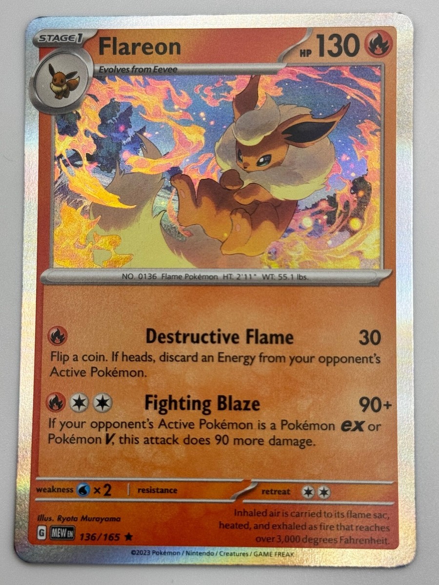 rare flareon card POKÉMON CARD GAME S8b 188/184 CHR Flareon