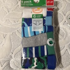 Wonder Nation Toddler Boys Briefs, 6-Pack, Sizes 2T-3T 100 Cotton NEW