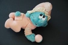 VINTAGE 1983 APPLAUSE SMURF BABY RATTLE PLUSH