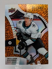 💥 2021-22 Upper Deck Allure Leopard #102 William Eklund Rookie; Sharks RC