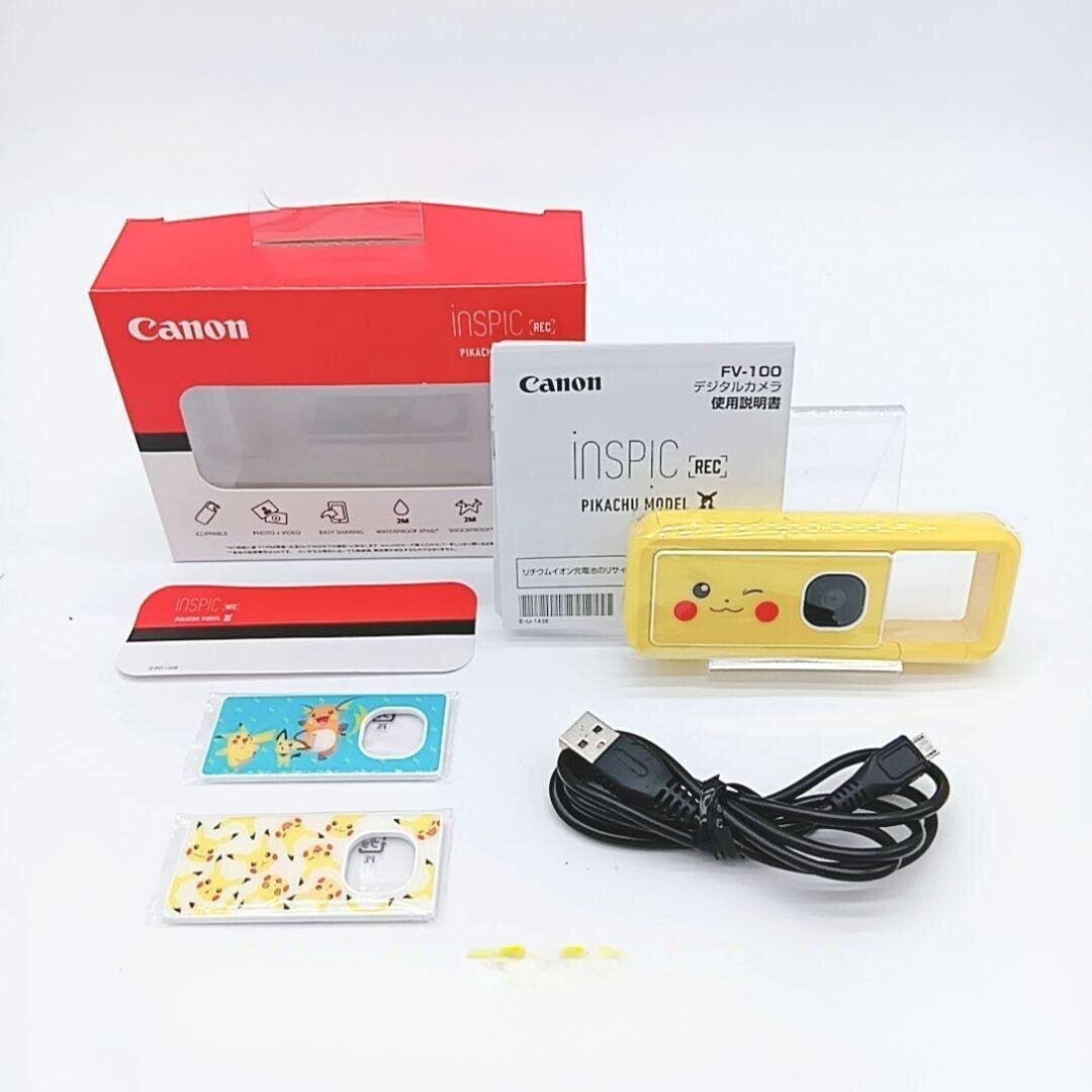 Canon iNSPiC REC FV-100 Pikachu Model Pokemon Digital Toy Canon iNSPiC REC FV-100 Pikachu Model Pokemon Digital Toy