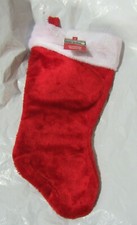 Christmas Stocking Plush Red 18" tall by Merry Brite