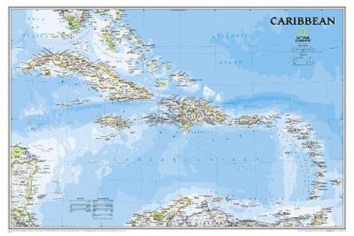 National Geographic Maps Caribbean Classic, Tubed (Map)