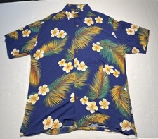 KoKo Island USA Hawaiian Shirt Button Up Short Sleeve Floral Print All Over