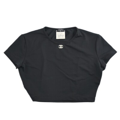 トップス CHANEL PARFUMS CREW T-SHIRT BLACK M s-l400.jpg