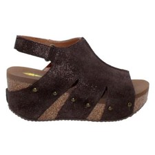 Volatile Footwear MONTPELIER Brown Metallic Wedge Sandal Summer Shoe