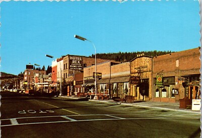 Vintage Postcard Street View Truckee California CA Hotel Rex Near Donner Pass 