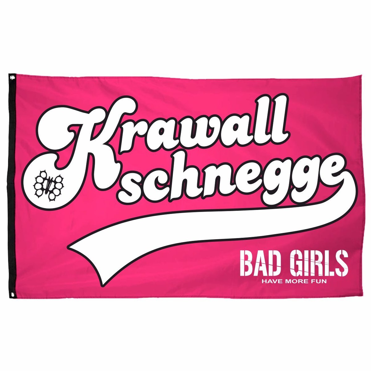 Seekamit Flagge „I Heart Vokuhila“ – Pink, 90x152 Cm, Aus Polyester, Mit Kupferösen