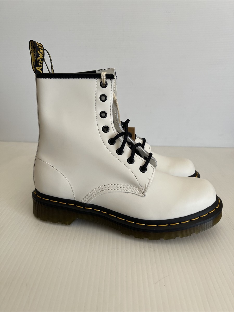 NWT Dr. Martens Airwair Premium Heritage Collection Mens 14 White Quilon Boots Dr. Martens AirWair Bouncing Soles White 101 White Smooth  main image 4