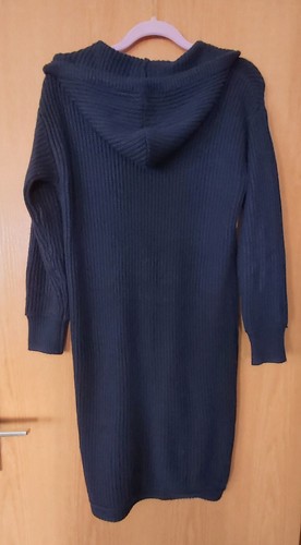 Cynthia Rowley, Strickkleid mit Kapuze, Gr. M, Dunkelblau, neuwertig