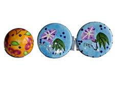 BELLA CASA by GANZ Ceramic Drawer Pulls Knobs - Set of 3 - NEW