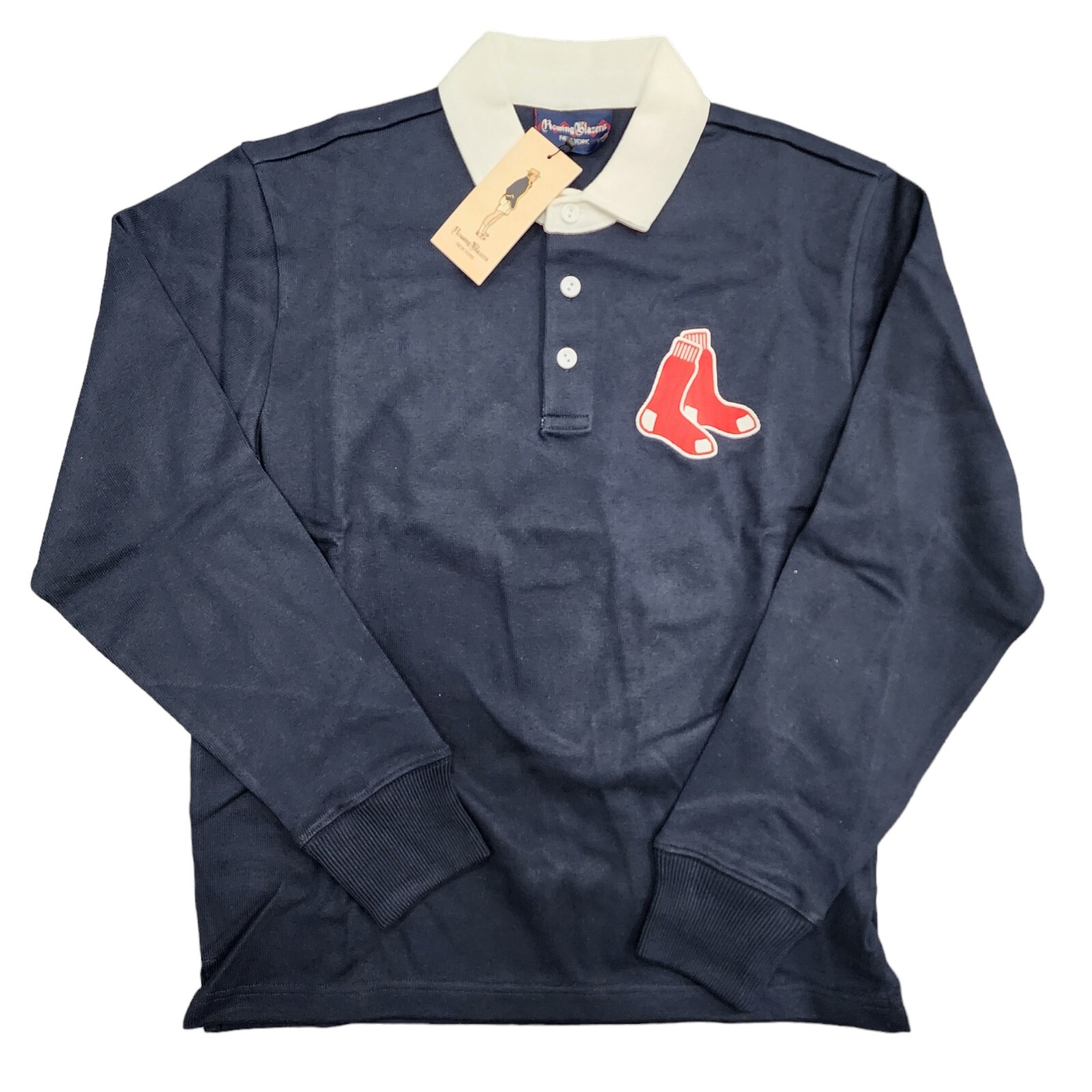 FILA Maglietta da rugby Rowing Blazers Ny TAGLIA M BOSTON RED SOX Navy BLU ROSSA