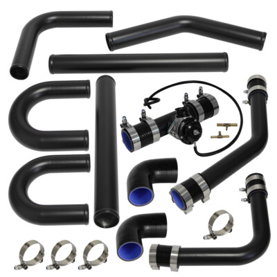 Universal 2'' 51mm Turbo ladeluftkühler das Rohr+ BOV Turbo Blow Off Valve Set
