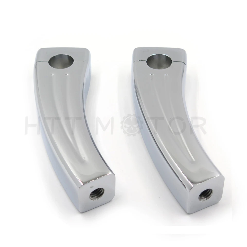HTTMT Nuevo 5.5" Cromo Moto Cruiser Manillar Elevadores de Retroceso (Barra de 7/8") Foto 3 de 4