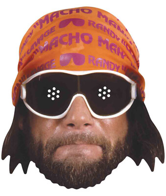 Macho Man Randy Savage WWE Wrestler offizielle einzelne 2D Karte Party Gesichtsmaske