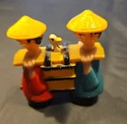CHINESE MEN carrying basket with Goose on shoulders Rare Marx Ramp Walker