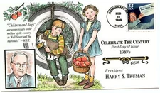 WWLF US COLLINS CACHET FDC CELEBRATE THE CENTURY CTC 3186d  HARRY S. TRUMAN
