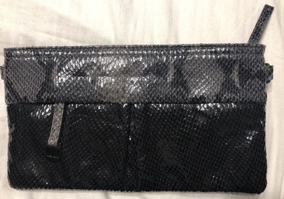 grey snakeskin clutch
