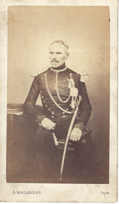 Foto CDV Werfer Staffelführer 1865 Offizier Militär Kavallerie Metz