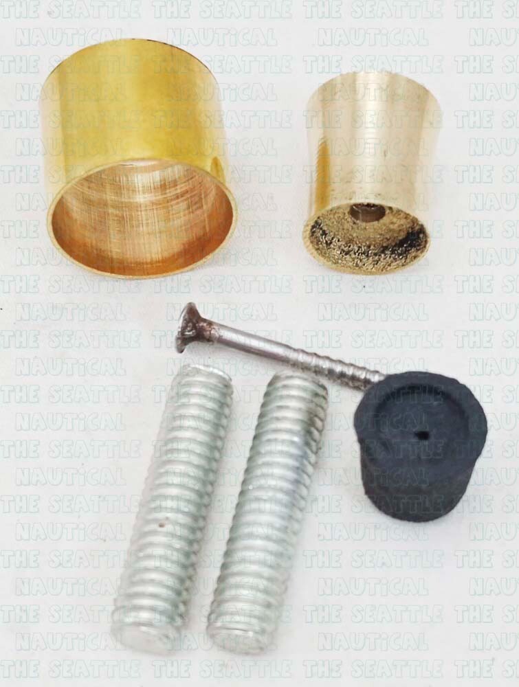 Solid Brass Spare Rubber Tip, Stud, Pipe for Wood… - image 8