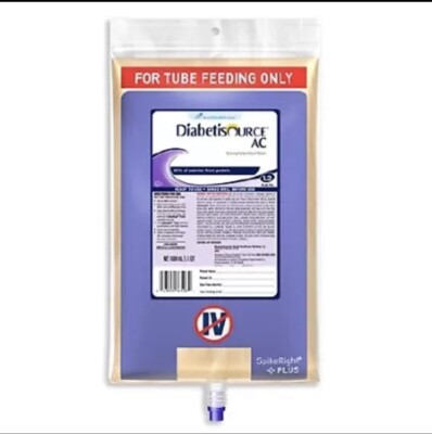 Nestle Diabetisource AC Tube Feeding Formula Unflavored 1000 mL
