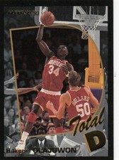1992-93 Fleer NBA Basketball Trading Card TOTAL D CHASE CARD #14 HAKEEM OLAJUWON