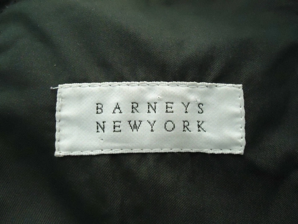 Chaqueta Barneys New York Para Hombre Negra Cremallera Completa/Botón a Presión 4 Bolsillos Talla 36R Foto 3 de 4