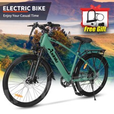 Green E-Bike 26'' Electric Bike 750W City Bicycle Commuter Ebike for Adults