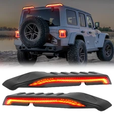 LED High Roof Mount Brake Tail Lights Turn Reverse for 18-23 Jeep Wrangler JL US