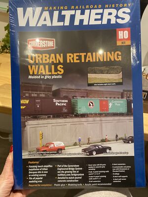 Walthers Cornerstone HO Scale Building/Structure Kit Urban Retaining Walls