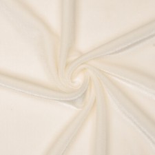 Ivory Stretch Velvet Fabric - 60" Wide - Polyester Spandex - by the Yard