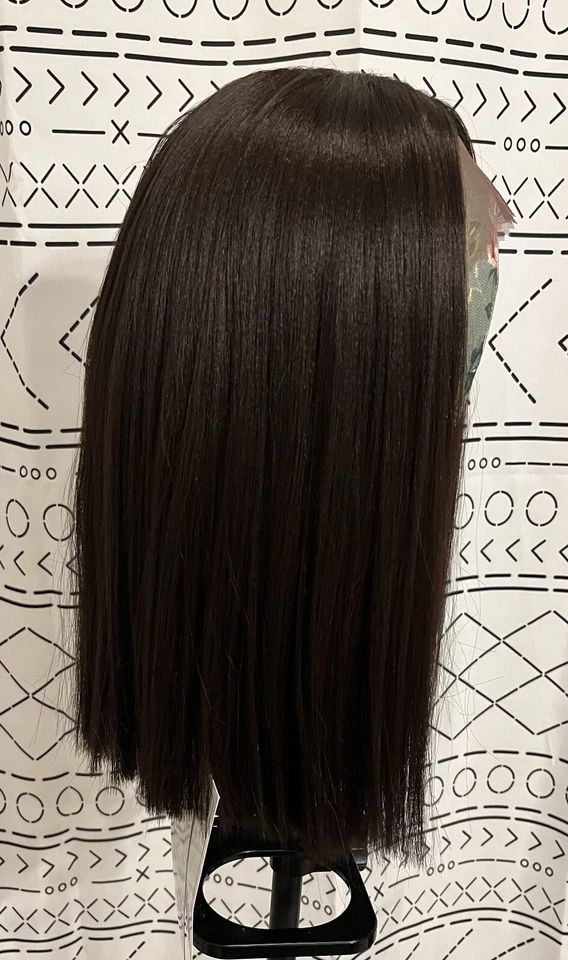 Peluca de mezcla de cabello humano frontal de encaje HBL Dove de Sepia en color 4 marrón oscuro Foto 2 de 4